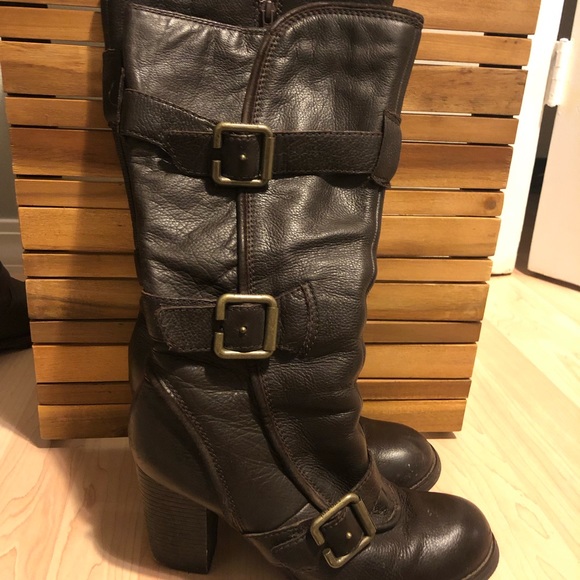 Report brown leather boots - Picture 5 of 6
